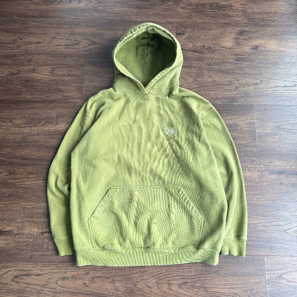 Dime Green Hoodie - L